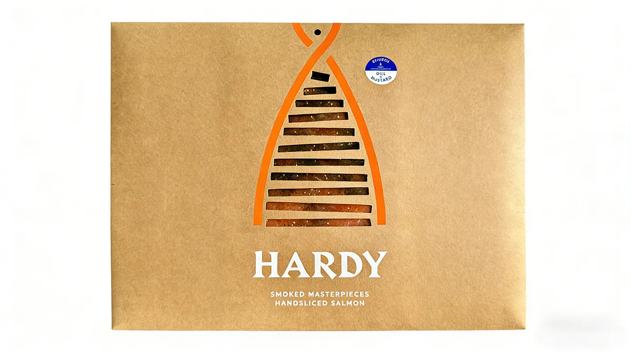 Hardy: Die-cut kraft paper envelope