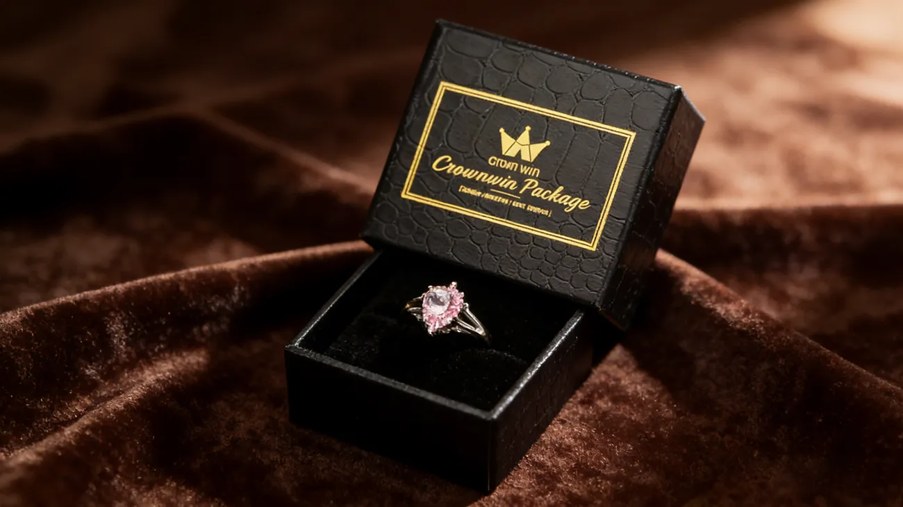 Drawer style hard jewelry box with ribbon