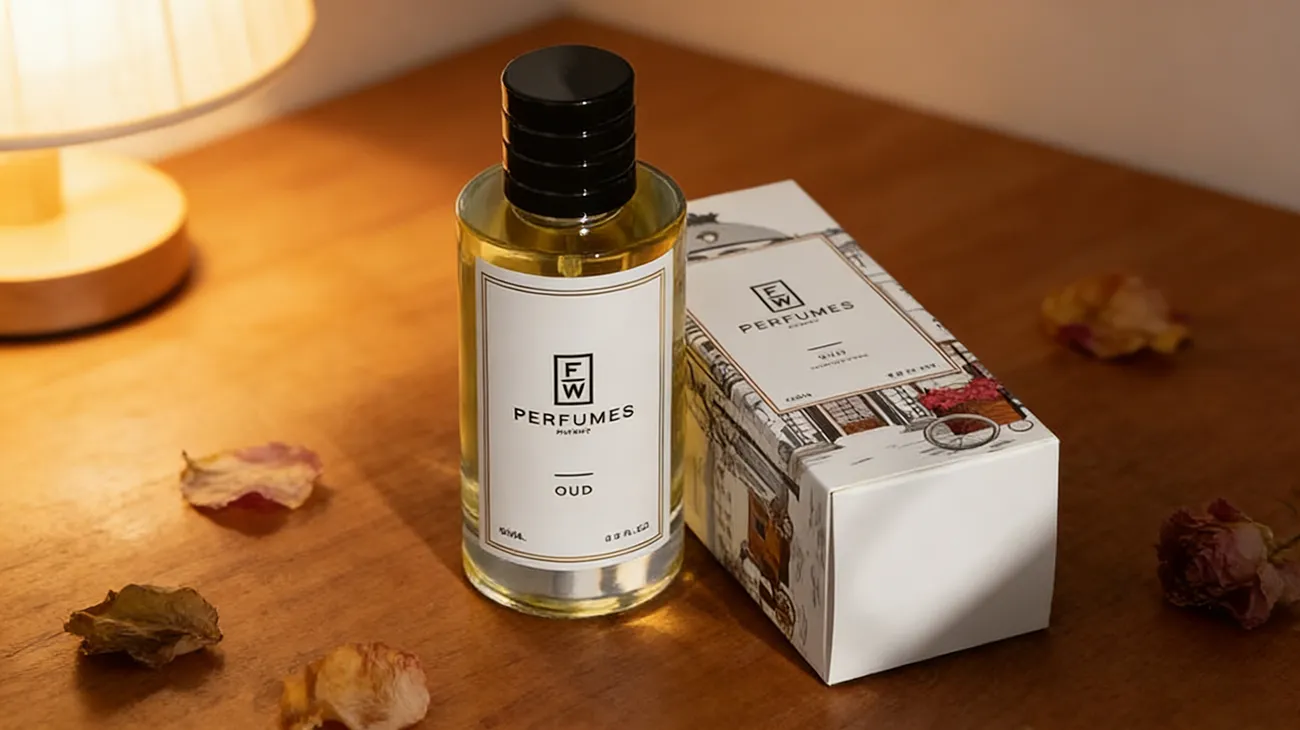 Luxurious drawer-style (sleeve-style) fragrance gift box with gold stamping finish