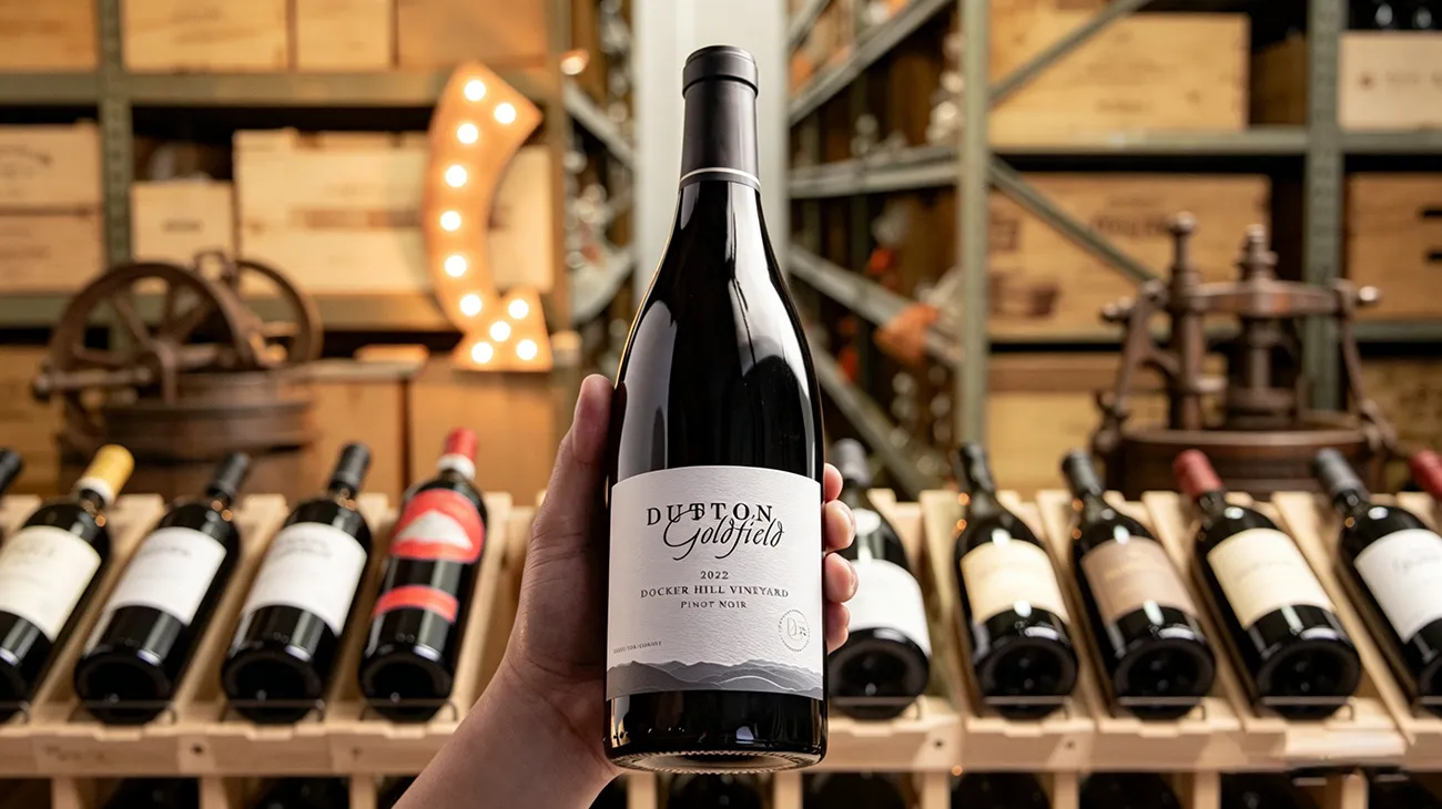 Three-Bottle Wine Carrier Box with Handle and Festive Decoration