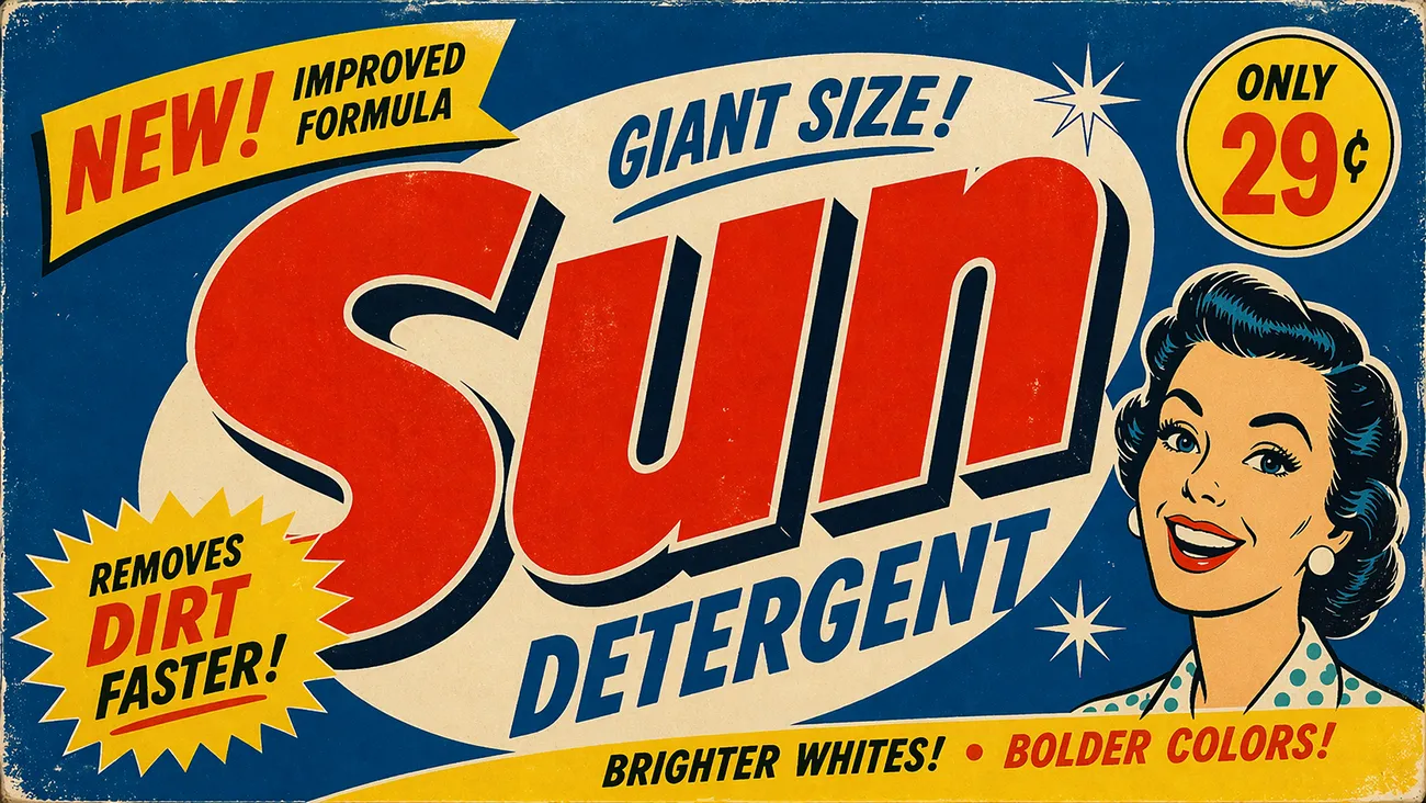 Close-up of hand-lettered script and embossed finish on a kraft paperboard box