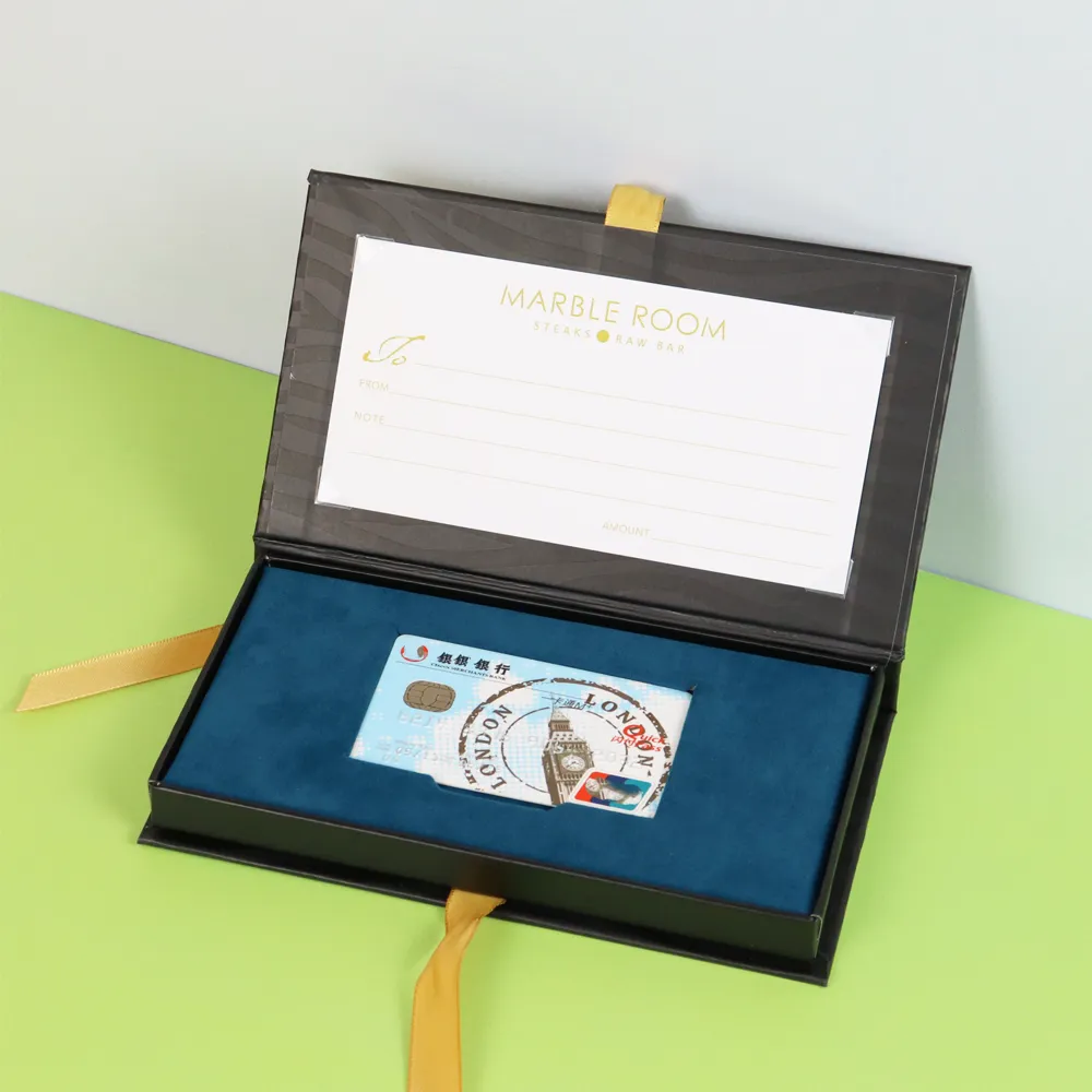 Custom Design Biodegradable Paper Packaging Magnetic Credit Card Box Crown Win
