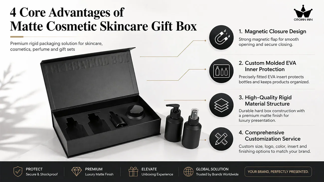 Four Core Advantages of Matte Magnetic Skincare Gift Box