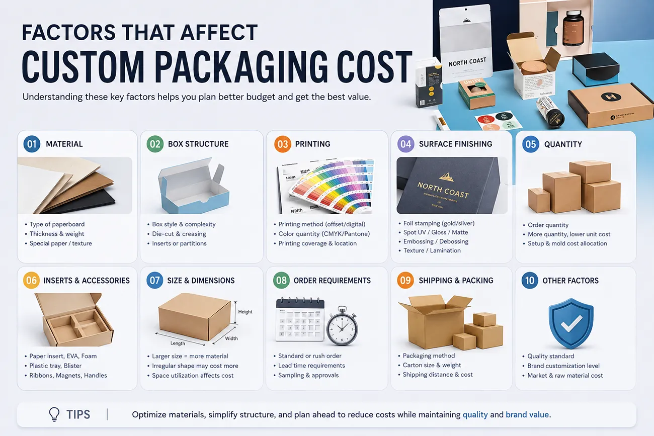 Nine Core Factors Determining the Final Ex-factory Price of Custom Packaging Boxes