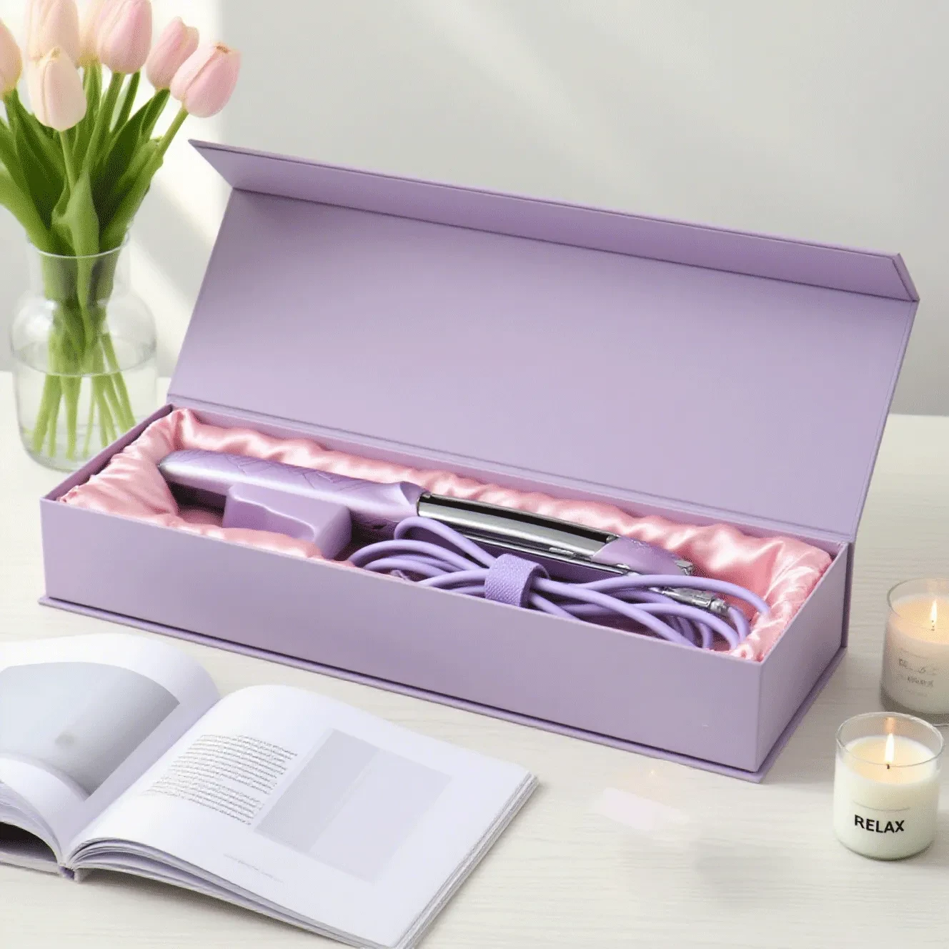 Curling iron hair packaging box