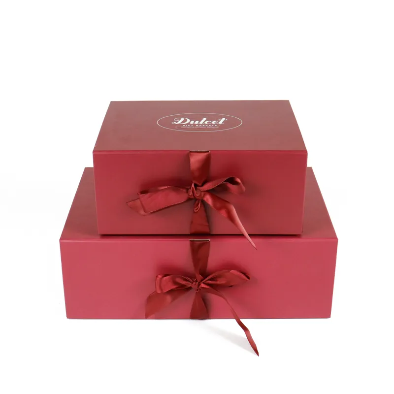 Foldable Bridesmaid Gift Box with Ribbon