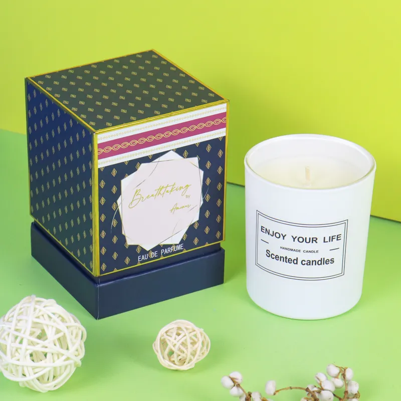 Customized Gold Foil Craft Rigid Gift Cardboard Packaging Paper Candle Boxes Crown Win