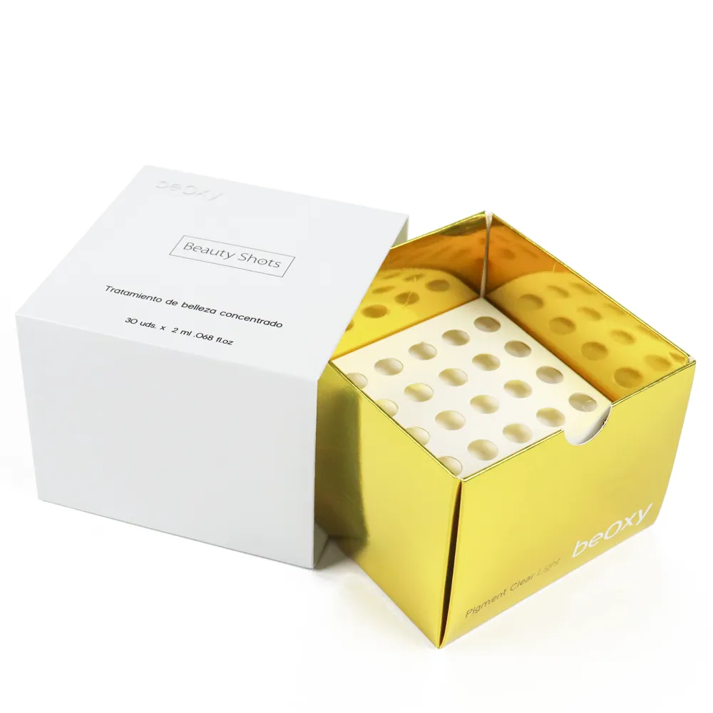 Custom Luxury Elegant Premium Recyclable Gold Stamp Cosmetic Drawer Gift Packaging Boxes