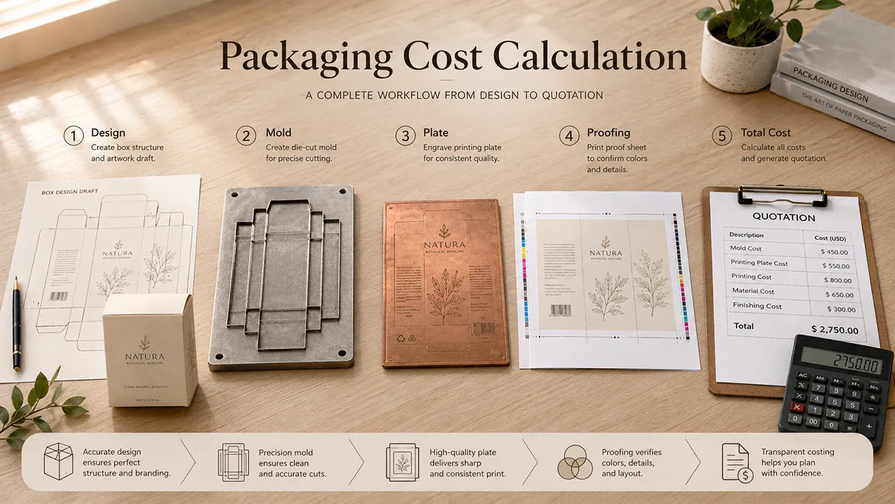 Customized paper packaging molds and knife molds from Crown Win Box manufacturer
