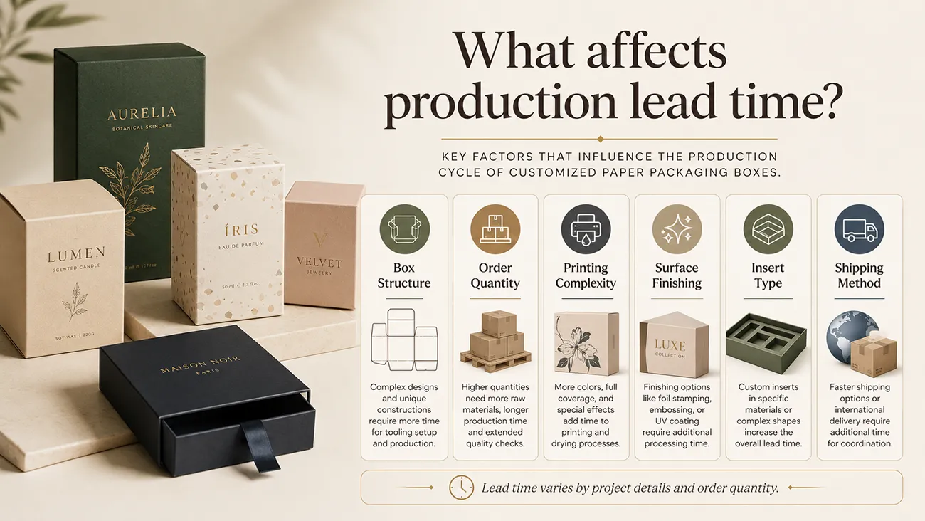 Customized packaging box production process and delivery cycle