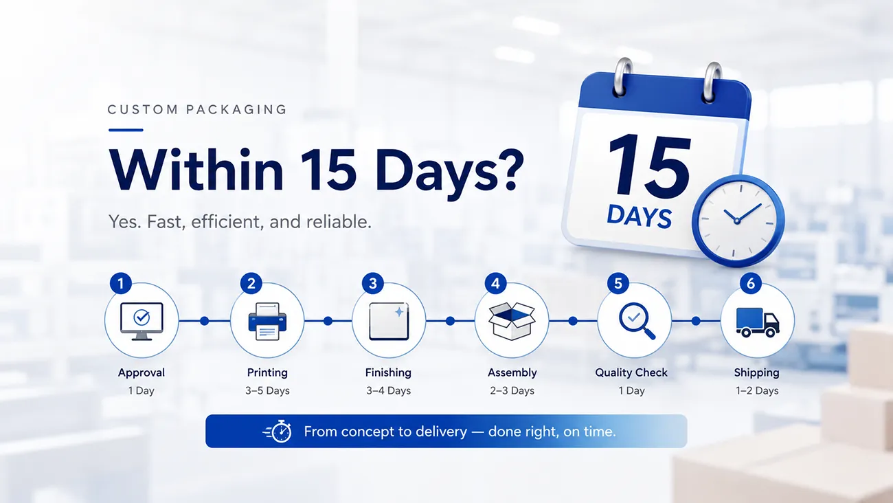 15-day rapid custom packaging production service provided by Crown Win Box (China paper box factory)