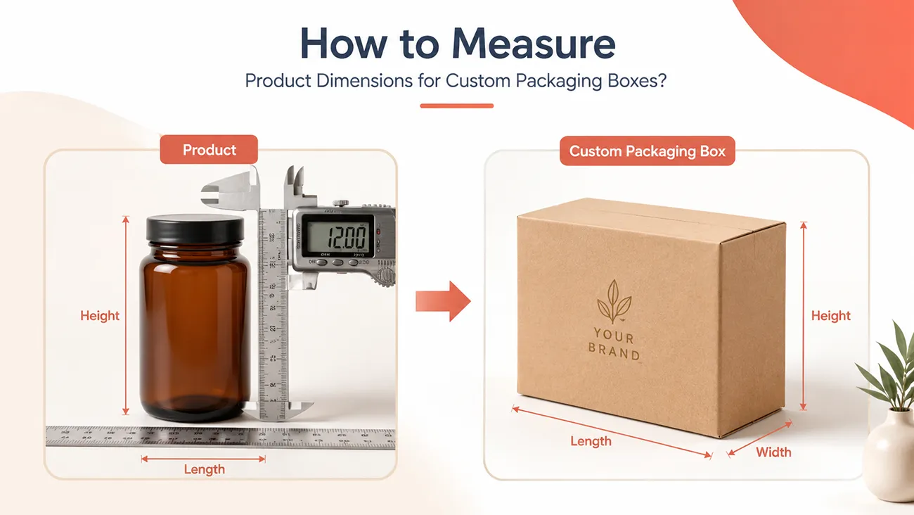 The precise dimensions required for custom packaging boxes