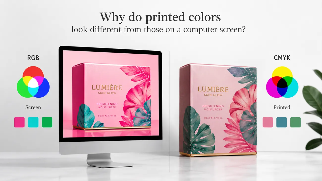 Packaging design draft in bright pastel RGB color mode