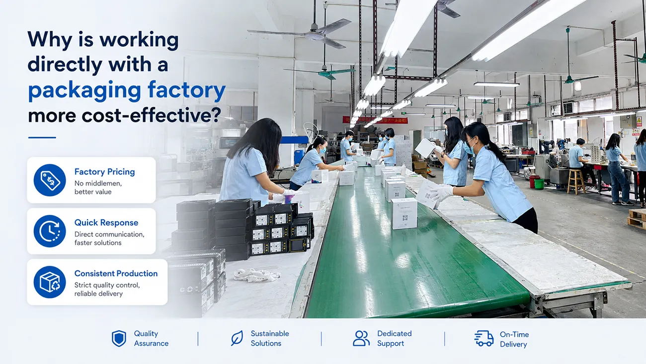 Crown Win Packaging factory assembly line, introducing advantages of factory pricing, quick response and consistent production for custom paper packaging