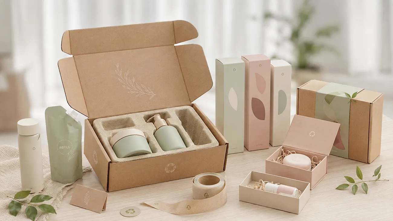 Dual‑purpose shipping‑to‑gift rigid paper box for beauty e‑commerce, no extra outer carton required